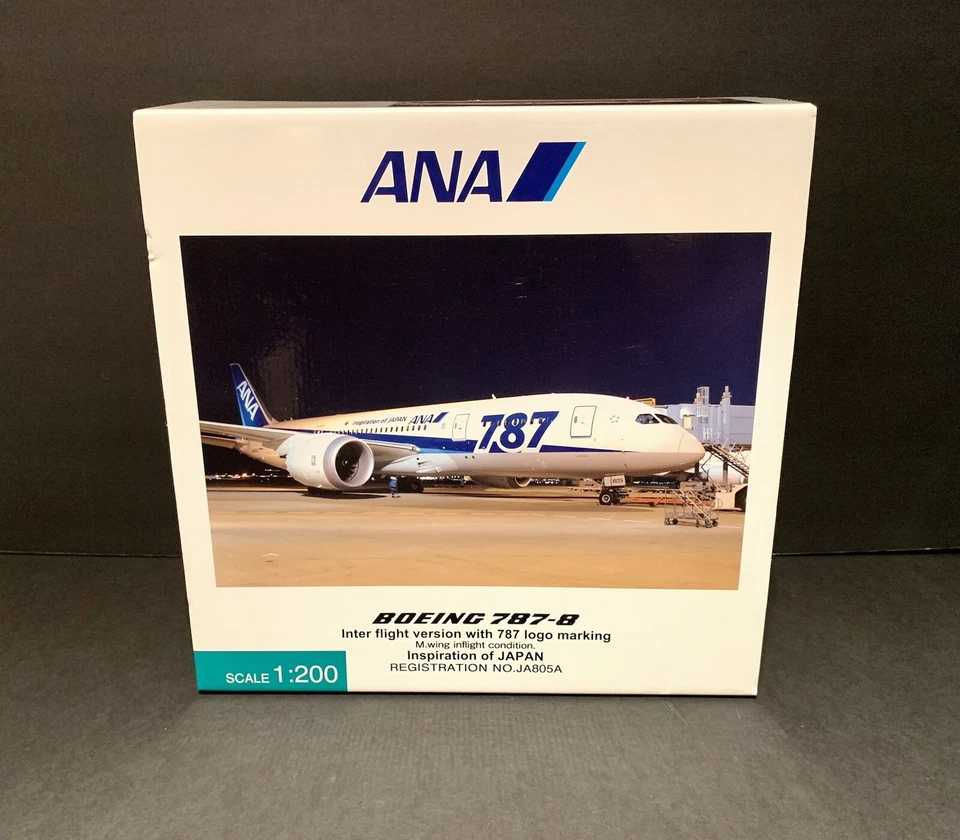 HOGAN ANA 1/200 Boeing 787-8 Resin Airplane Model - Image 1 of 4