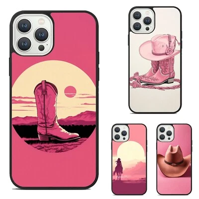 Funda Ligera Para iPhone SE4 16E 12 13 14 15 16 Pro Max Rojo Vaquero Sombrero Lazo Foto 1 de 4