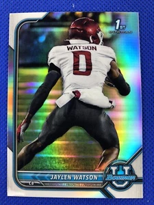 2022 #76 Jaylen Watson Bowman University Chrome 1st Refractor Washington State - Picture 1 of 2