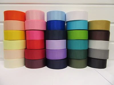 2 or 20 metres 6mm 10mm 16mm 22mm 38mm Grosgrain Ribbon Roll Ribbed Tape Trim UK - Image 1 of 4