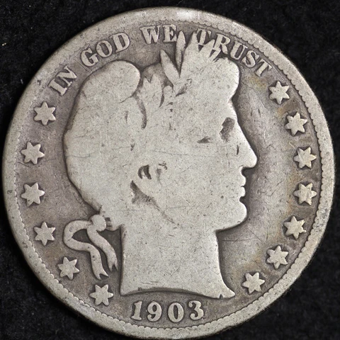 1903-S Silver Barber Half Dollar GOOD FREE SHIPPING Cover