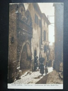 Cartolina Veroli Antica Via Cavour Costruzione dell Alto Medioevo Animata ND19 - Picture 1 of 1