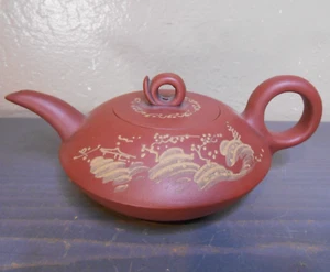 Vintage asiatische chinesische Yixing Zisha Ton Handarbeit Teekanne gemarkt - Bild 1 von 16