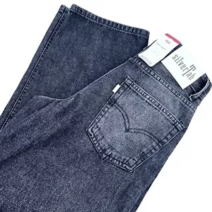 Pantalones de mezclilla Levi's SilverTab Stay holgados negros lavados talla 12 26x27 pierna recta - Imagen 1 de 8