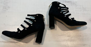 Michael Shannon Shoes 8.5  Womens Black  Scarlet Leather Heels Zipper
