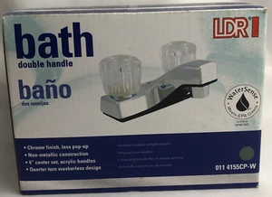 LDR 011 4155CP-W Bath Double Handle Faucet. New  - Picture 1 of 2
