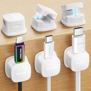 Magnetic Cable Clips Cord Organizer Desk Cable Management Cable Wire Holder 6Ct - Afbeelding 1 van 12