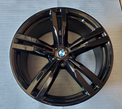 1x Original Perfect 20" BMW 740 750 760 OEM 648 M Gloss Black Wheel Rim $785-obo - Image 1 of 4