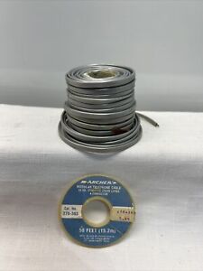 NEW 50 FT FOOT TELEPHONE CORD CABLE NO ENDS 4 CONDUCTOR b18
