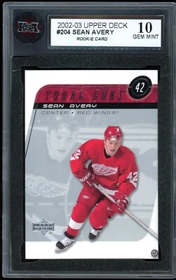 2002-03 Upper Deck Young guns #204 Sean Avery Rookie Card KSA 10 Gem Mint - Image 1 of 2