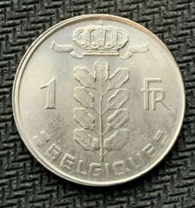 1972 Belgium 1 Franc Coin UNC #B999 - Picture 1 of 2