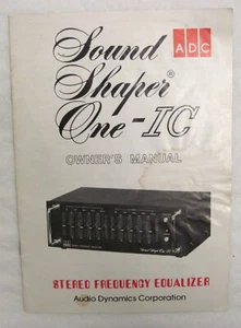 Original ADC Sound Shaper One-IC Owner's Manual Free Shipping - Picture 1 of 2