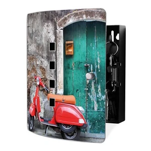 banjado Design Schlüsselkasten 10 Haken Schlüsselschrank Italienischer Roller - Bild 1 von 7