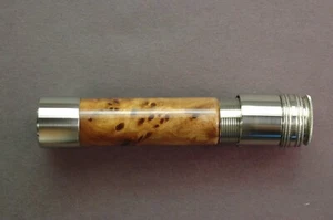 FLY ROD REEL SEAT Elm Burl 11192 Screwlock Nickel Silver 0.375" bore - Picture 1 of 8