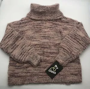 Art Class Girls Marled Turtleneck Winter Sweater Pink XS New - Picture 1 of 6