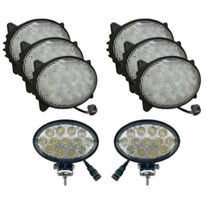 Oval 12V Led Work Light Kit 8Pcs/Lots For Case IH Combines 9120,9130,9230,8120+ - Picture 1 of 9