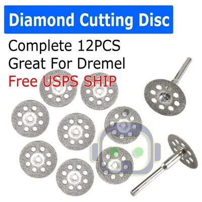 10 ruedas de corte de diamante para herramienta giratoria Dremel troquel amoladora disco de corte de metal Foto 1 de 4