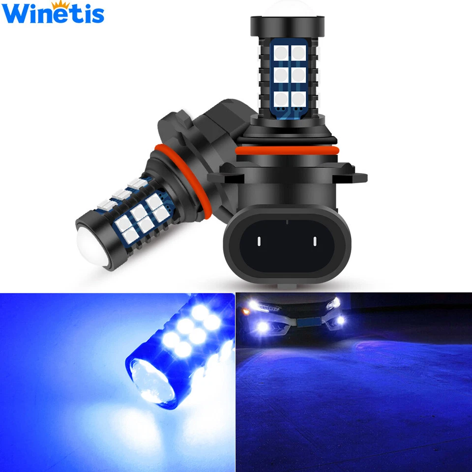 2X HB4 9006 10000K Blue LED Bulbs SMD 3030 Fog Driving Light DRL Super Bright - Image 1 of 4