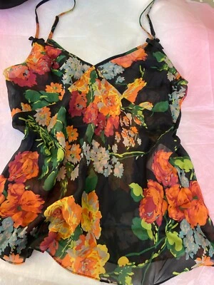 Agent Provocateur silk camisole M vintage floral print Fleura NEW - Image 1 of 4