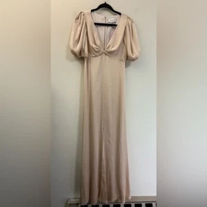Nuevo con etiquetas Vestido de Noche Sachin + Babi Alli con Manga Abullonada en Champagne - 0 - Imagen 1 de 11