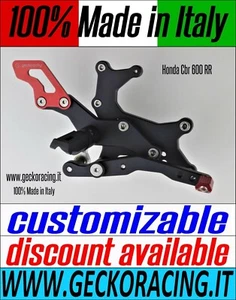 REARSETS ADJUSTABLE PEGS HONDA CBR 600 RR CBR600RR - Foto 1 di 9