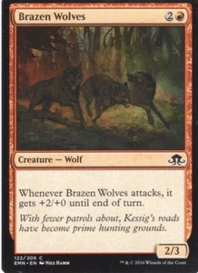 2X BRAZEN WOLVES 122/205 ELDRITCH MOON MTG MAGIC LP X2 - Picture 1 of 1