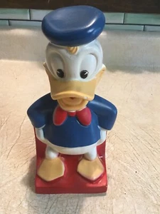 VINTAGE WALT DISNEY DONALD DUCK PLAY PAL KUNSTSTOFF MÜNZBANK MIT STOPPER 1970’er - Bild 1 von 10