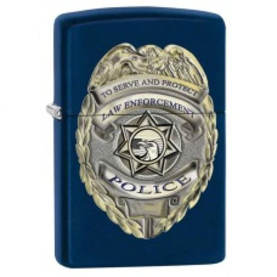 Encendedor Zippo - Insignia de policía azul marino mate - 853446 Foto 1 de 4