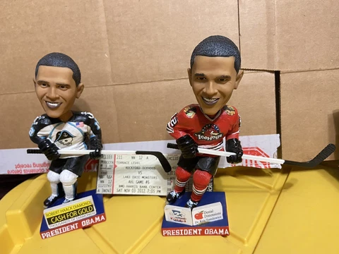 Rockford IceHogs & Admirals President Barack Obama Bobblehead Hockey SGA -No Box Cover
