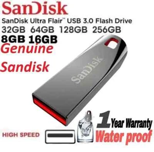 SanDisk USB Memory Stick Cruzer Force 16GB 32GB 64GB 128 2.0 Flash Drive BackUp - Picture 1 of 12