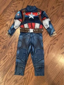 Disney CAPTAIN AMERICA Marvel Halloween Costume Kids Size 4 - Picture 1 of 3