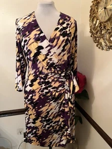 ALFANI, ELÁSTICO, MANGA 3/4 CUELLO EN V, ESTILO ACANALADO, VESTIDO VAINA, 1X - Imagen 1 de 15