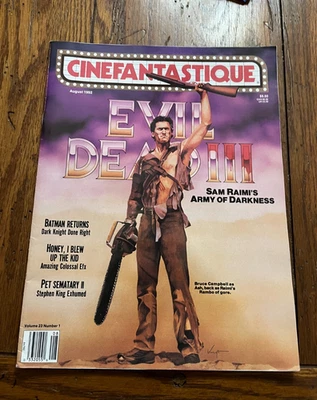 Cinefantastique Aug 1992 Vol. 23 #1 Evil Dead III Batman Returns Pet Sematary II - Image 1 of 4