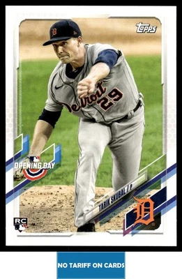 2021 Topps Opening Day Tarik Skubal Rookie Detroit Tigers #123 - Image 1 of 2