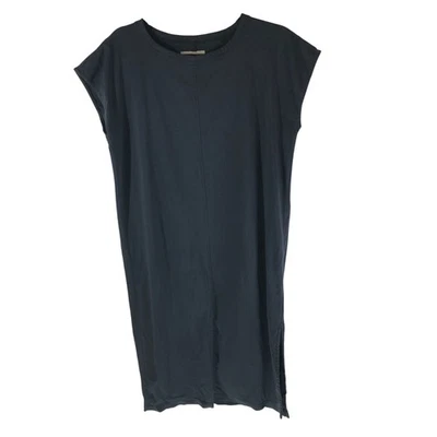 Everlane The Luxe Cotton Side-Slit Tee Dress Cap Sleeve Black M - Image 1 of 4