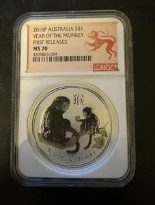 2016p Australia $1 Year Of The Monkey Ms 70 First Releases - Picture 1 of 2