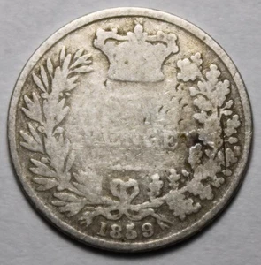 Great Britain 1859 Silver Six Pence, Filler Grade (C266) - Picture 1 of 2