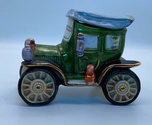 Vintage Porzellan Auto Schmuckschatulle Roma Schreibtisch Ornament Figur - Bild 1 von 12