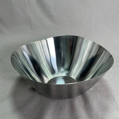 VTG Stelton Denmark Stainless Steel Freeform Bowl 9.5" Arne Jacobsen MCM Modern - Image 1 of 4