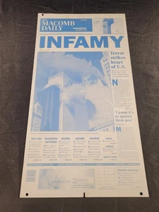 Macomb Daily Printing Plate - September 12th, 2001 - Day After 9/11 - Picture 1 of 8