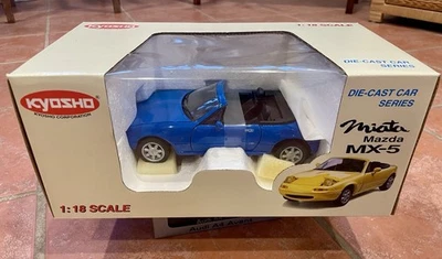 1:18 Diecast Car Kyosho Mazda Miata Mx-5 Blue Eunos Roadster First Gen - Image 1 of 4