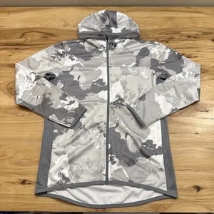Adidas GC8267 White Continental Camo Aeroready Light Full Zip Jacket Size Medium - Picture 1 of 5