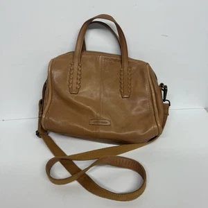 Cartera bandolera de hombro de cuero marrón tostado ámbar Lucky Brand - Imagen 1 de 18