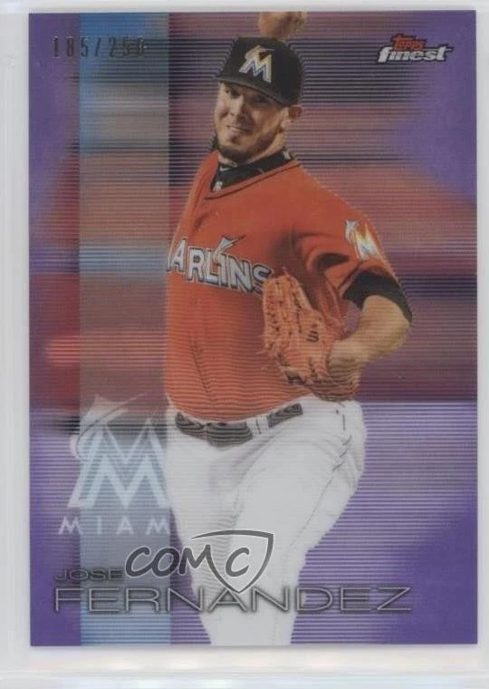 2016 Topps Finest Purple Refractor /250 Jose Fernandez #46 - Image 1 of 2