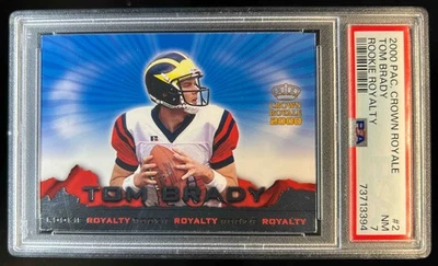 Pacific Crown Royale Tom Brady 2000 novato realeza novato RC #2 Wolverines PSA 7 Foto 1 de 2