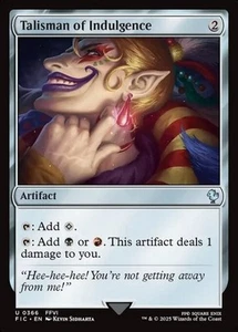 MTG - TALISMAN OF INDULGENCE - Final Fantasy Com (U) - Picture 1 of 1