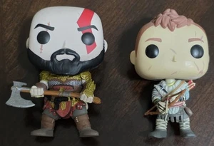Funko POP Games KRATOS AND ATREUS 2-Pack God Of War Best Buy Exclusive Loose OOB - Picture 1 of 3