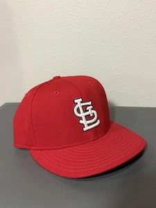 Gorra ajustada de los Cardenales de San Luis para hombre 7 1/4 roja MLB béisbol New Era 59Fifty - Imagen 1 de 6