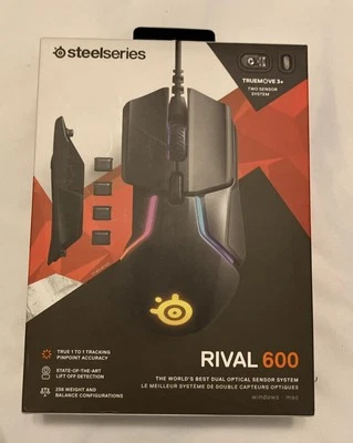 SteelSeries 62446 Rival 600 Wired Optical Gaming Mouse  Black  - Image 1 of 4