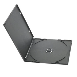 Plain Black 7mm Slim DVD / CD Case 10 Qty - Picture 1 of 1